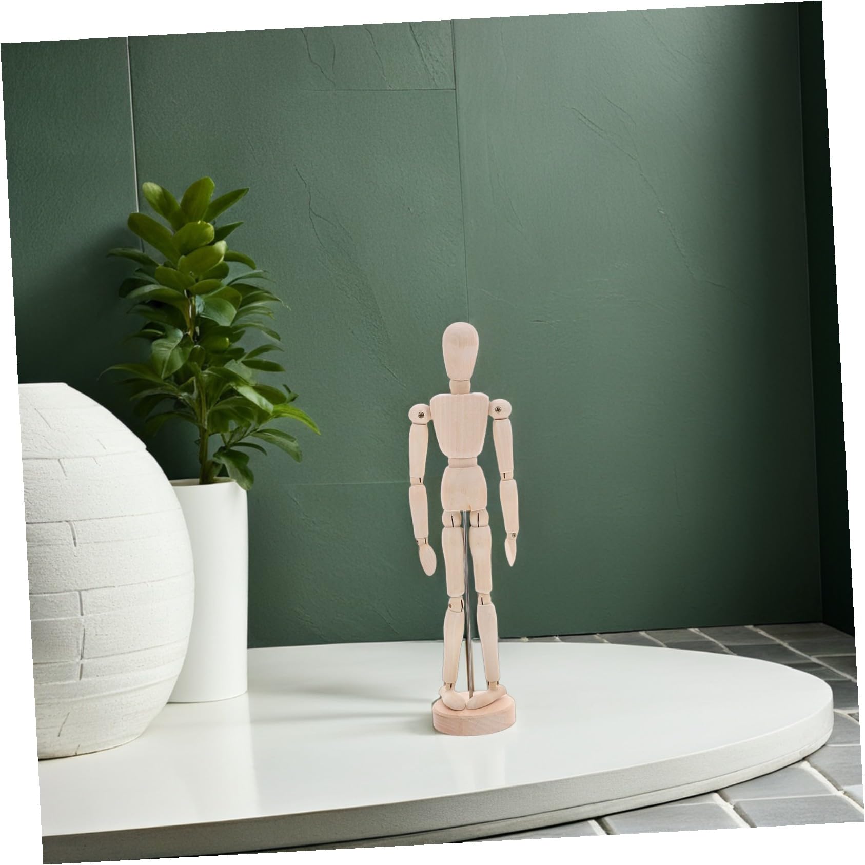 5 Pièces Mannequin Artiste Bois avec Support Stable Modèle Humain Articulé pour Dessin et Étude Anatomie Figurine de Table et Polyvalente