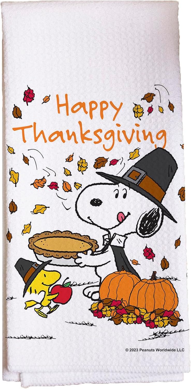 Peanuts Happy Thanksgiving Snoopy Kitchen Tea Towel product image