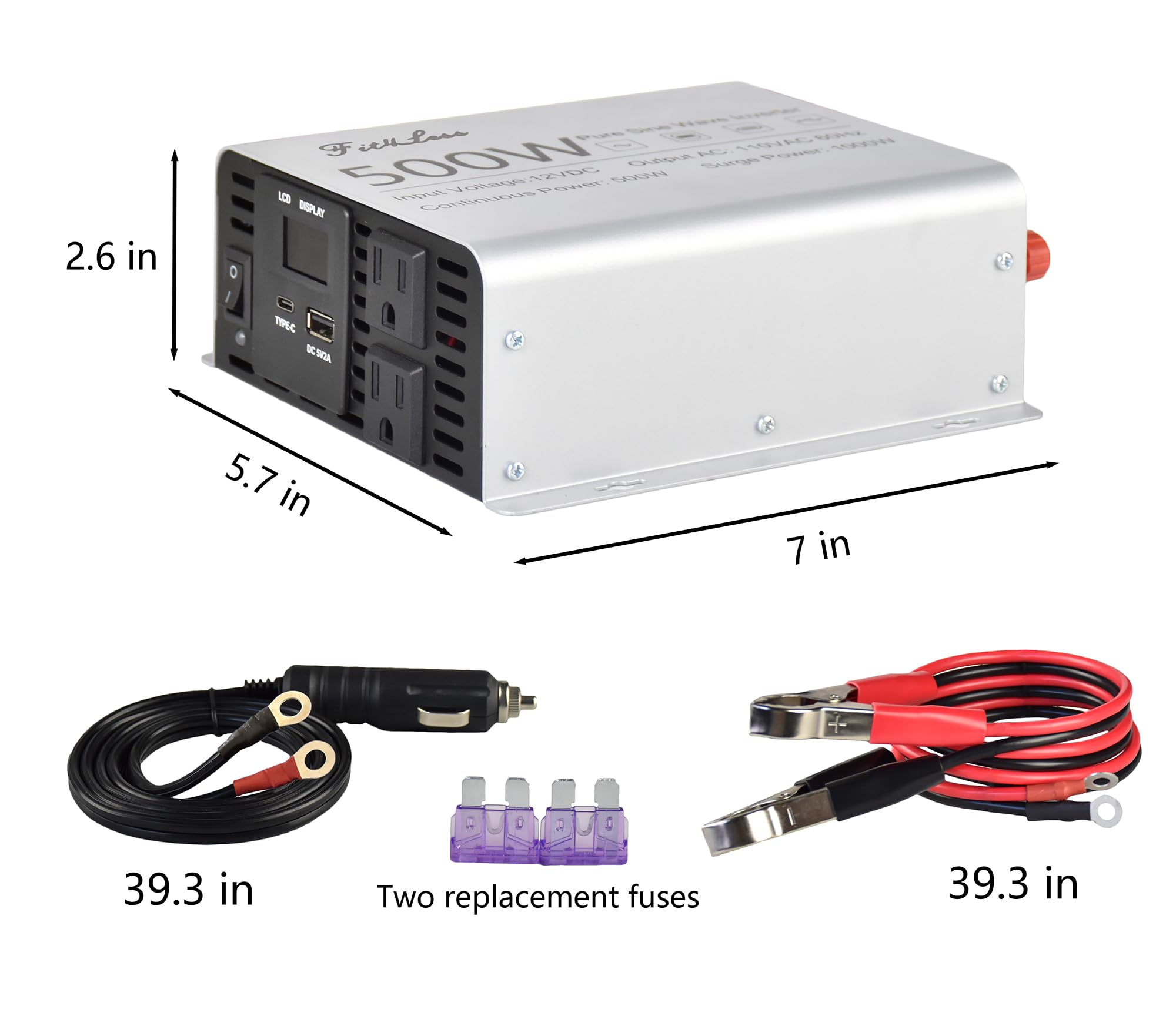 Amazon.com: Pure sine Wave Inverter DC 12V Input and AC 110V  display picture 1