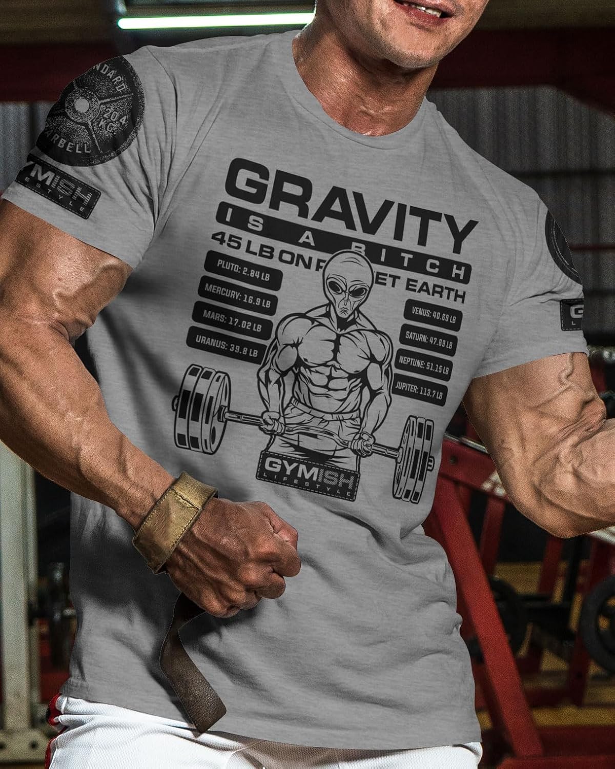 Defy Gravity Gym T-Shirt for Men Motivational and Funny Fitness Tee
