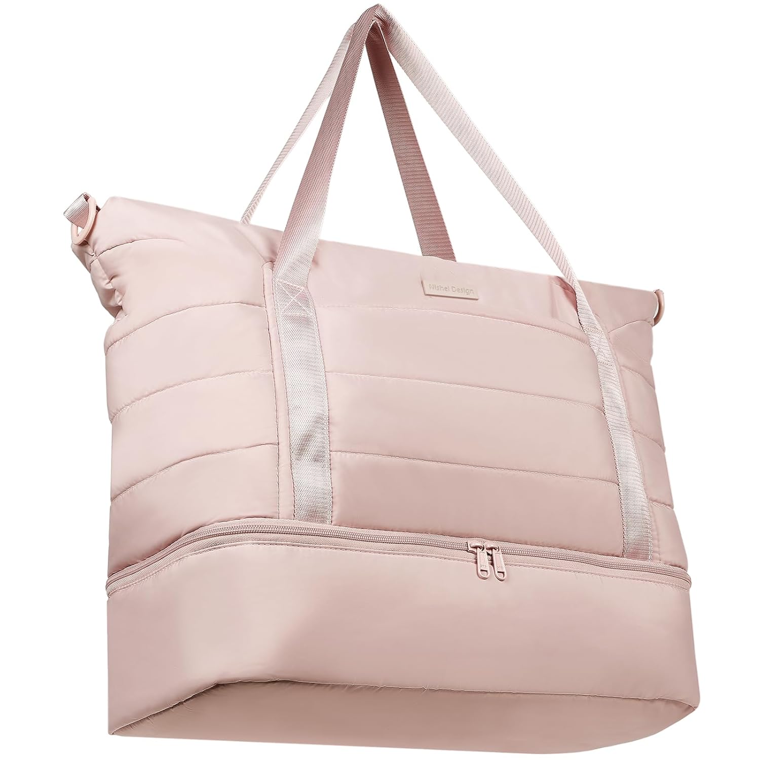 NISHEL Double-layer Weekender Bags for Women Personal Item Duffle Bag with Shoes Compartment Large Capacity Travel Bag Overnight