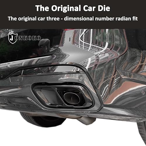 Miniatura 3 de YIWANG silenciador de escape de acero inoxidable con punta de cola de tubo de ajuste de la cubierta del marco 2 unids para BMW X5 G05 X7 2019 2020