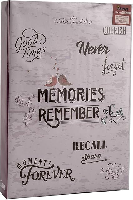 Photo Album for 300 Photos 6x4 Inch / 10x15cm with Memo Space Beside Each Photograph and Slip-in Pages (Memories)
