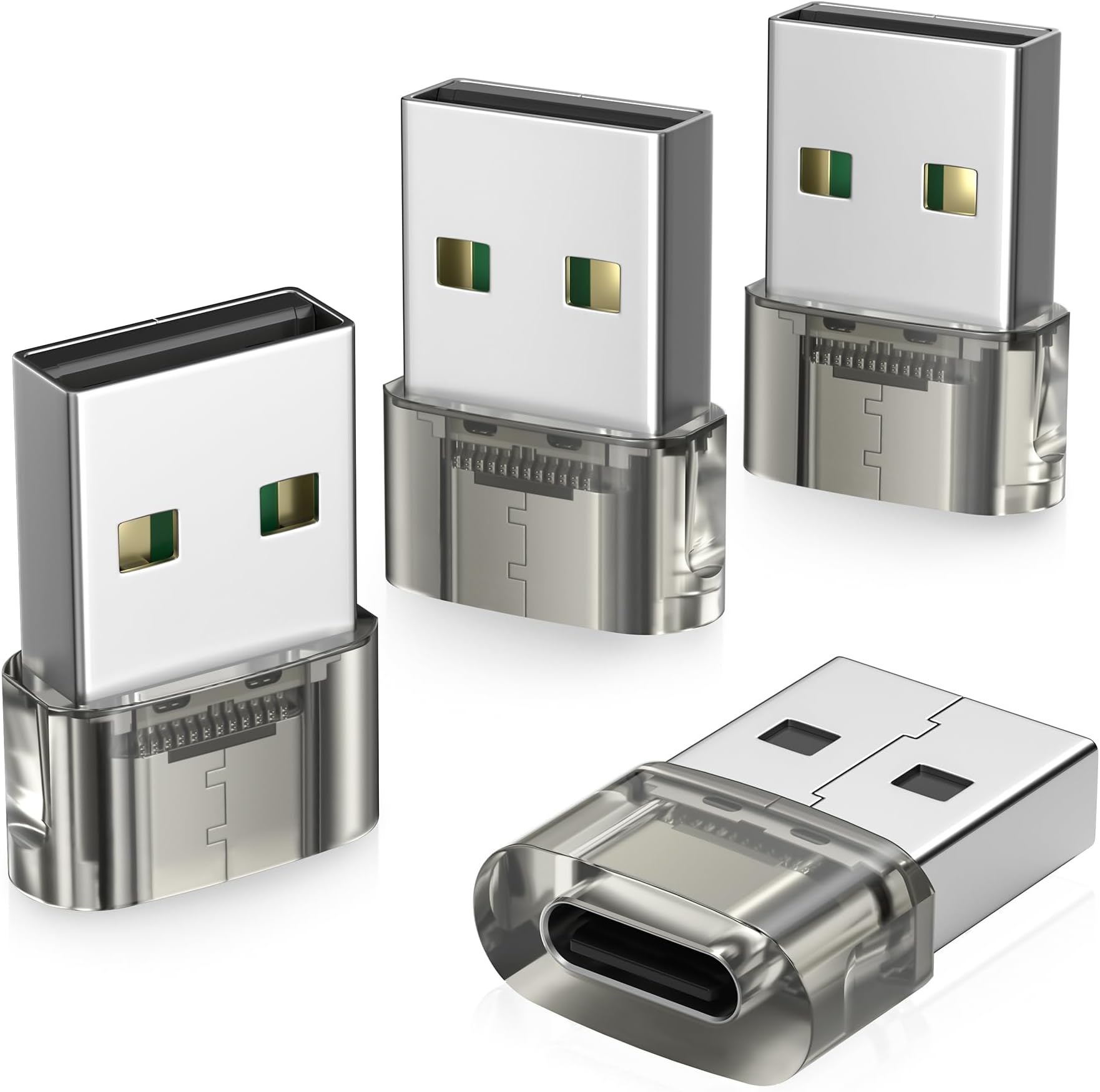 BASESAILOR Adaptateur USB vers USB C pour CarPlay 3Pack,Transparent ...