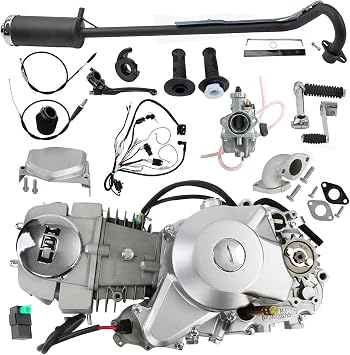 Complete Set of 140CC Racing Engine 4 Stroke Motor with CDI Wiring Harness Carburetor and Clutch Lever Kit for Dirt Pit Bike XR50 CRF50 XR CRF 50 70 CT70