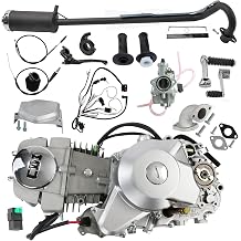 Complete Set of 140CC Racing Engine 4 Stroke Motor with CDI Wiring Harness Carburetor and Clutch Lever Kit for Dirt Pit Bike XR50 CRF50 XR CRF 50 70 CT70