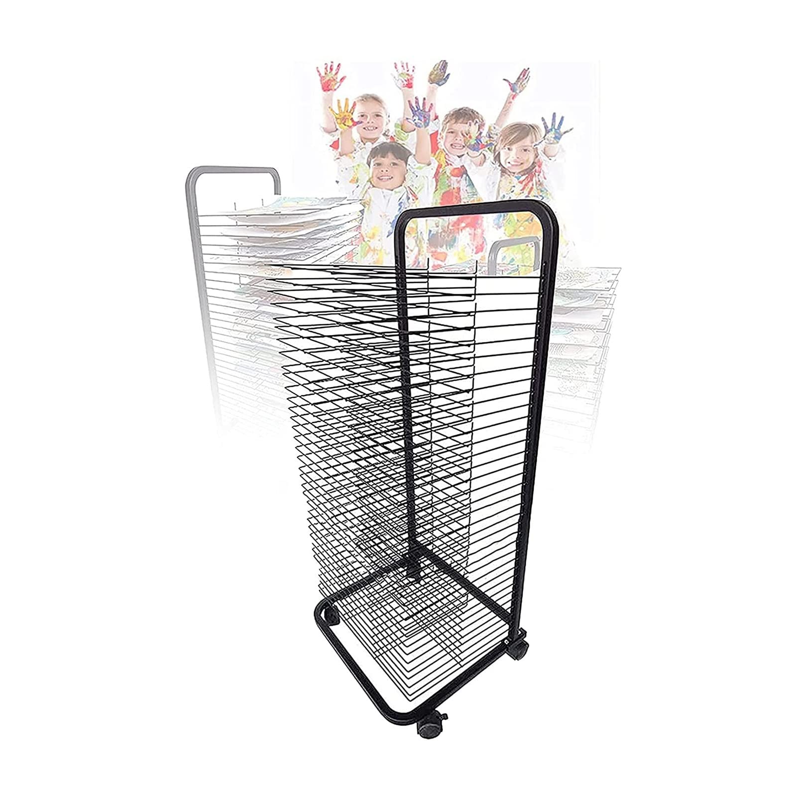 CWCQGH Art Drying Rack, 35-Story Drying Easel Art Studio, Educational Product Drying Rack, Space-Saving Shelf
