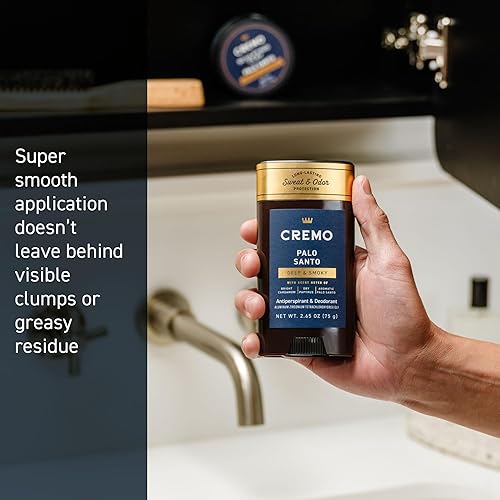 Miniatura 5 de Cremo Palo Santo Antitranspirante y desodorante para hombres, protección contra el sudor y el olor 48 horas, 2.65 onzas
