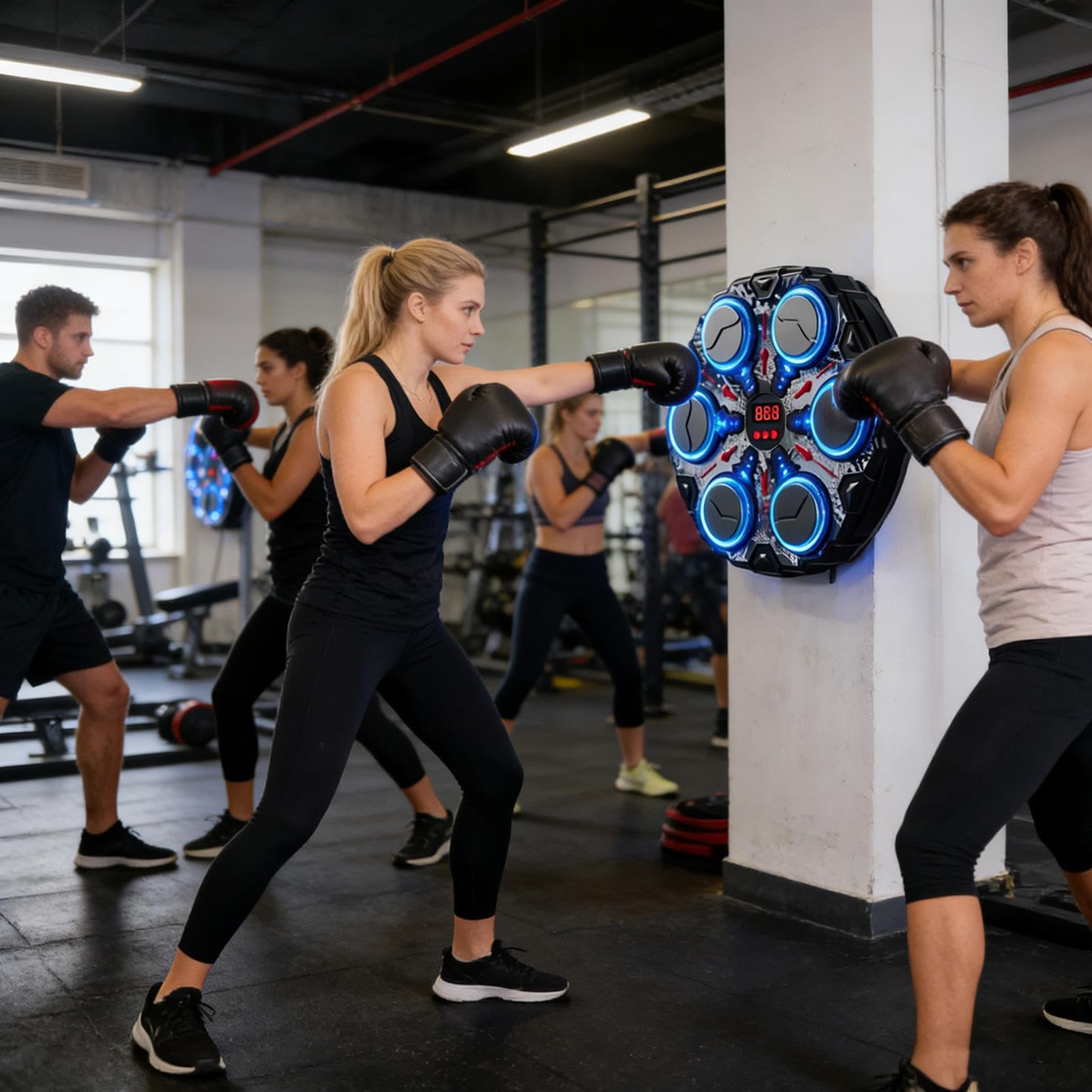 Macchina Per Boxe Musicale - Pad Da Boxe Montato A Parete, Attrezzatura Interattiva Intelligente Per L'allenamento Fitness, Allenatore Di | Palestra In Casa, Ufficio, Camera Da, Soggiorno,