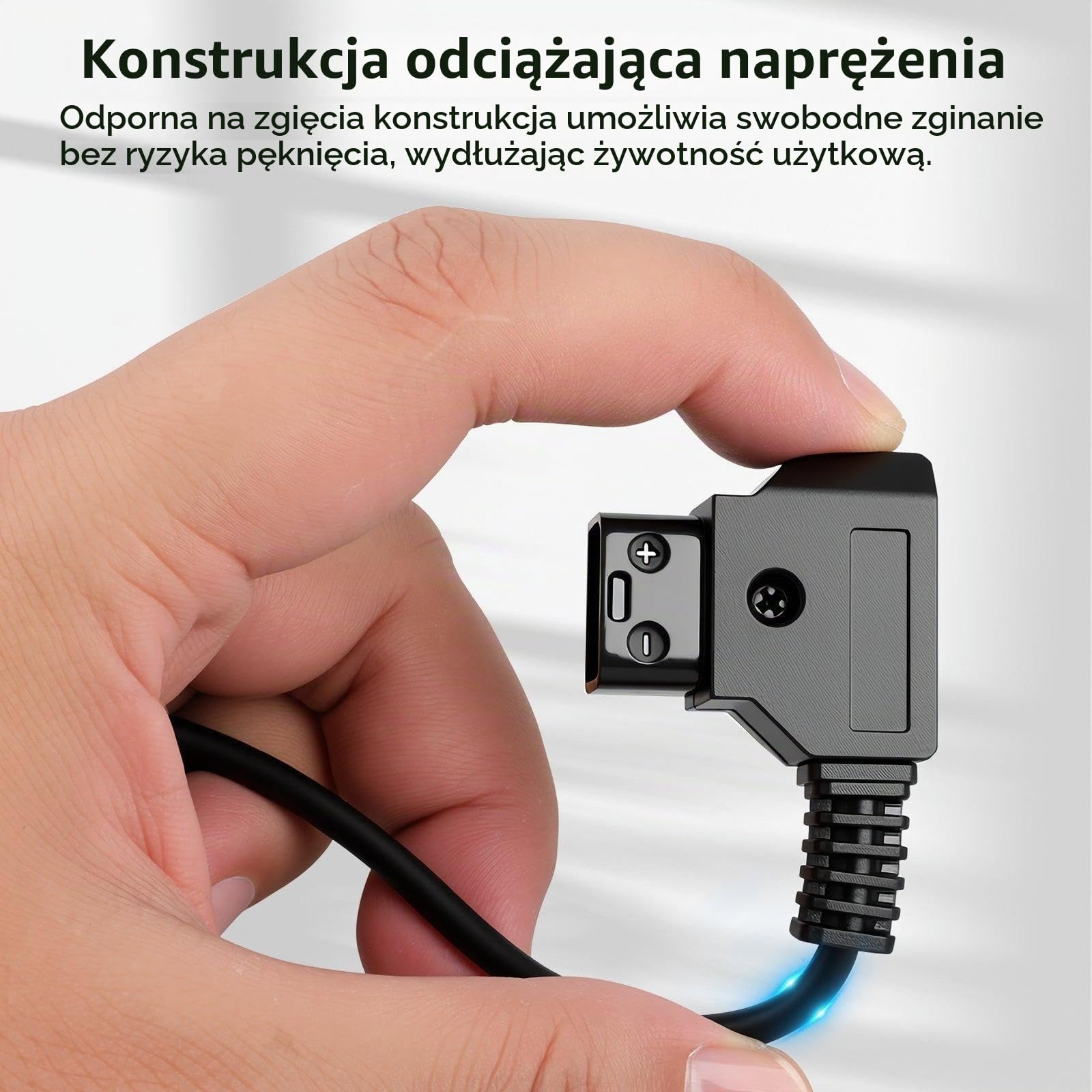 Alvin's Cables NP-FZ100 atrapa bateria na D kran zwijany kabel zasilający do Sony A7III A7R A9 ILCE-9 aparat cyfrowy