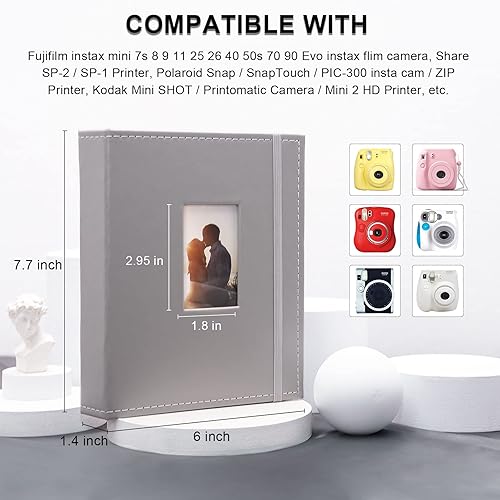 Miniatura 2 de Vienrose Álbum de fotos Instax Mini de 208 bolsillos, 2 x 3 pulgadas, Polaroid, para cámara instantánea Fujifilm Instax Mini 7s 8 9 11 25 26 40 50s