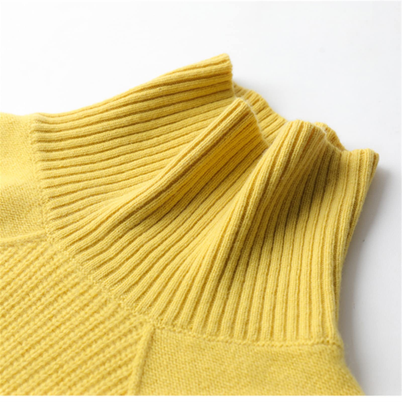 Kaschmirpullover Damen Rollkragen Strickpullover Wolle Lose Große Größe Pullover, beige, XX-Large