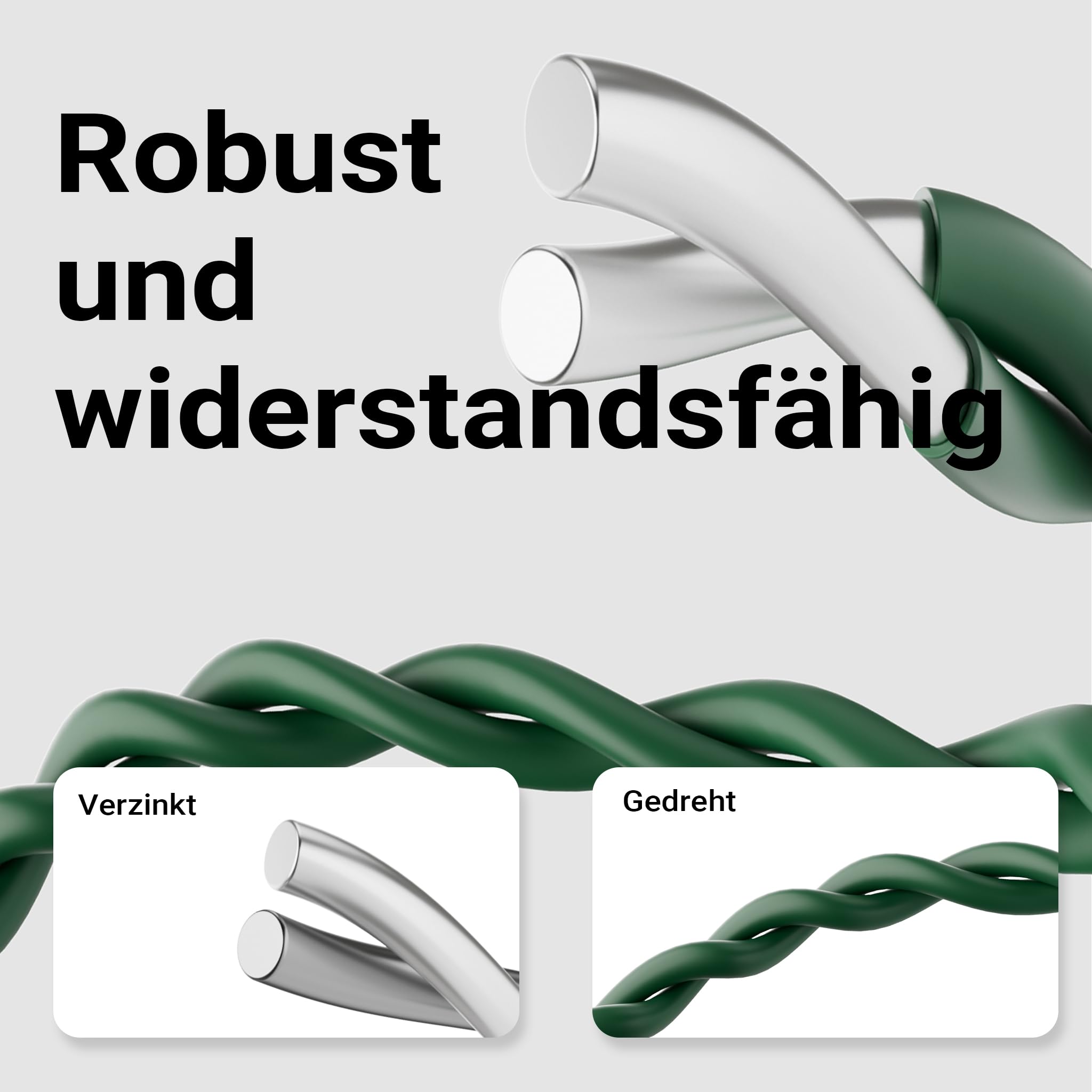 Wiltec Gartenzaun 0,4 x 25 m grün, Maschendrahtzaun Stahl PVC-beschichtet, Drahtzaun 9 x 15 cm Maschen, Zaun für Garten, Maschenzaun einfache Montage