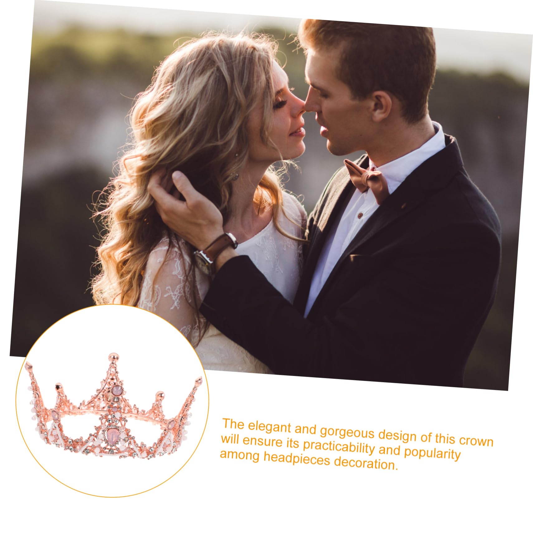 Diadema de Novia Elegante con Diseño de Redonda Rosa para Bodas Tocado Creativo para Mujeres y Niñas Accesorio para y Celebraciones