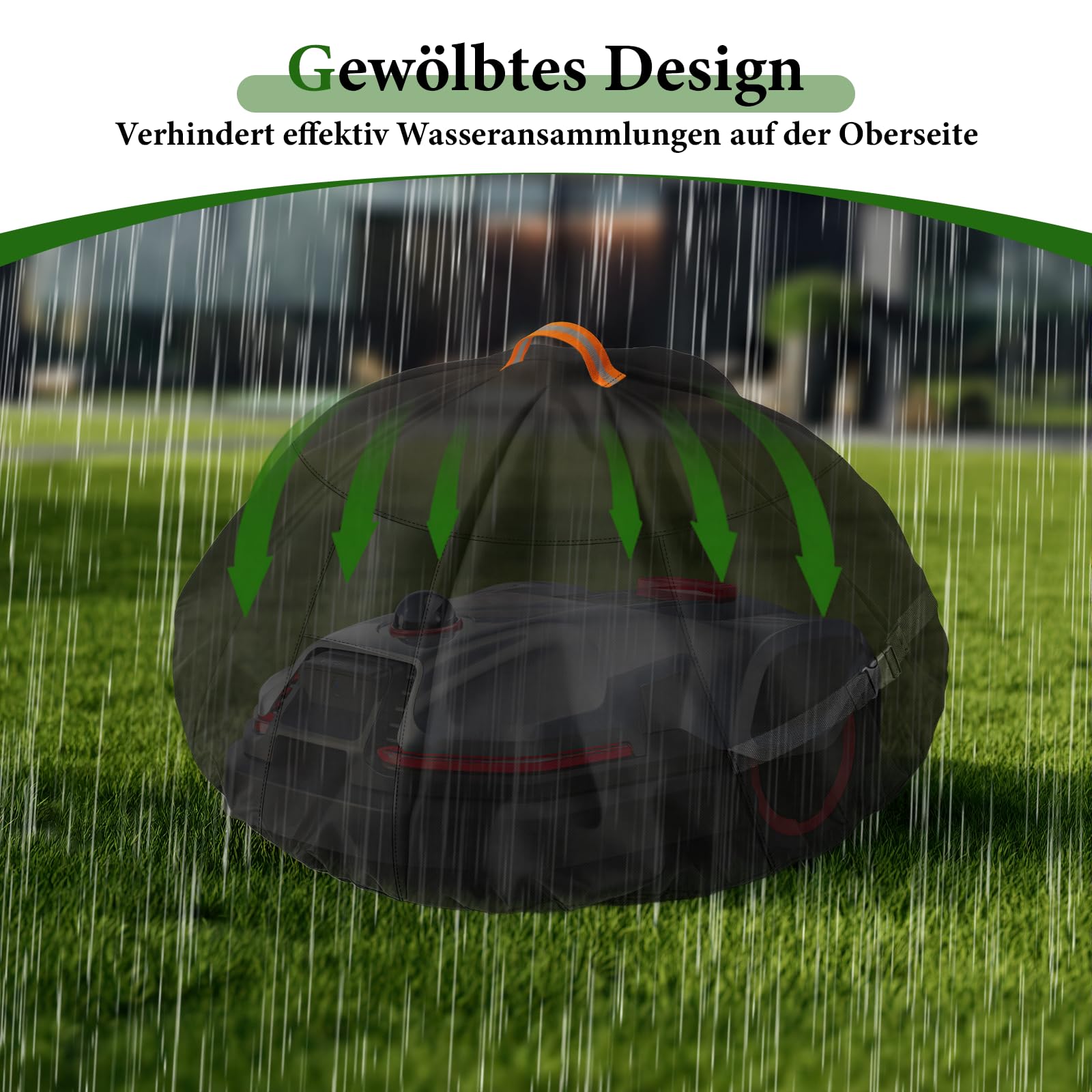 Copertura per robot tosaerba, robot automatico senza fili, impermeabile, copertura protettiva protettiva per robot tosaerba Navimow i105E, con cinghie e maniglie, 60 × 44 × 30 cm