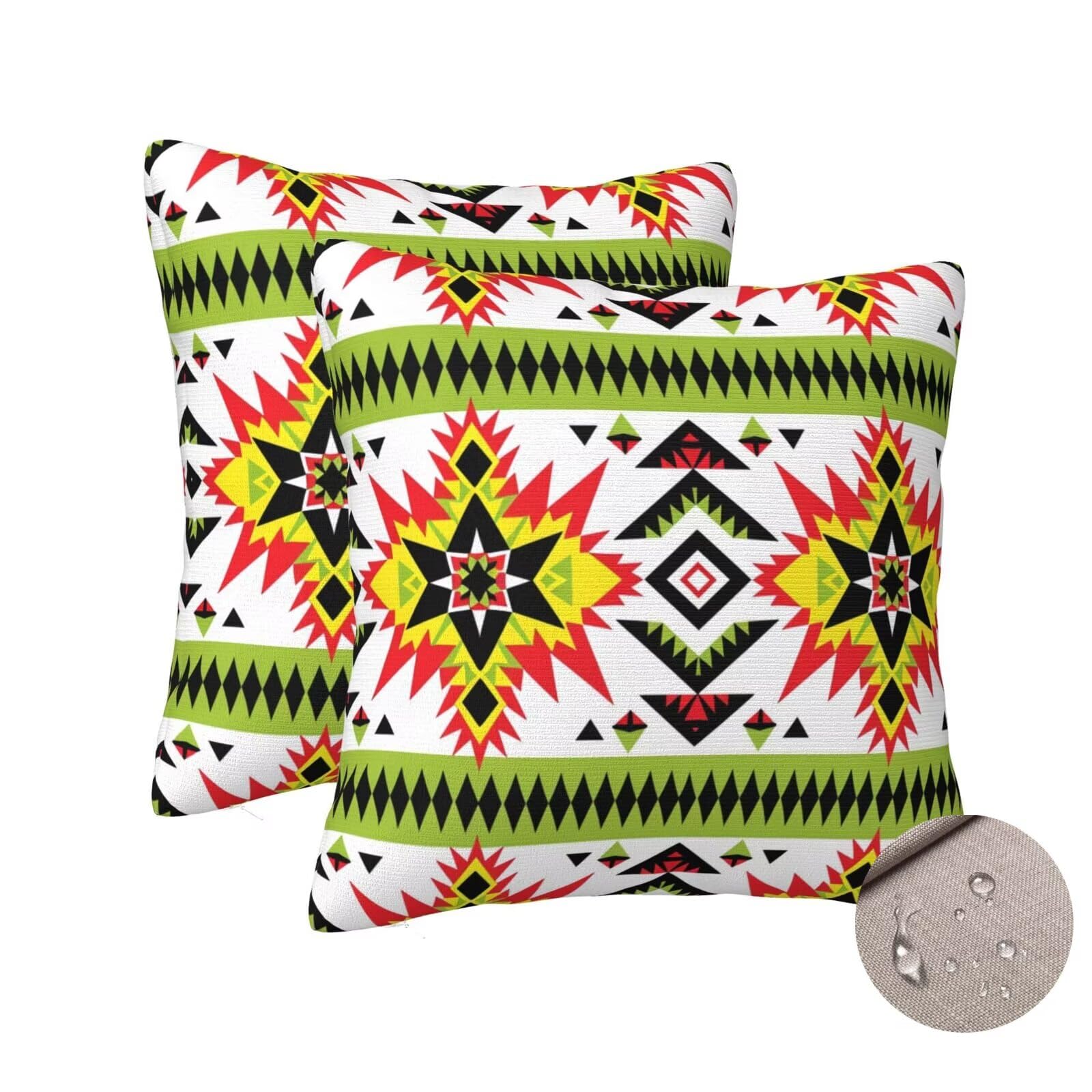 Housse coussin 60x60 cm exterieur impermeable lot de 2 pour jardin patio zt444