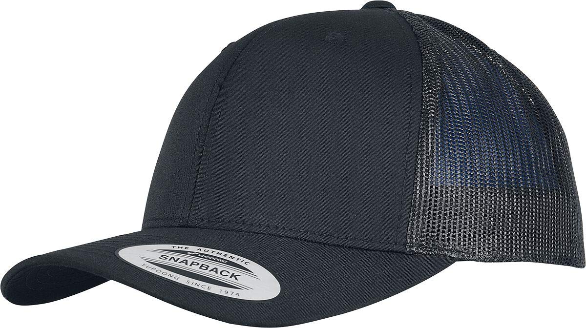 Flexfit Unisex Trucker Twill with Recycled Poly Mesh Baseballkappe, Black, one Size