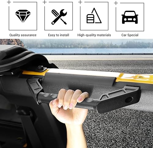 Miniatura 10 de Hoolcar Asas de agarre de barra antivuelco frontal, mango de agarre de metal compatible con Ford Bronco 2021-2022, accesorios interiores, 2 unidades