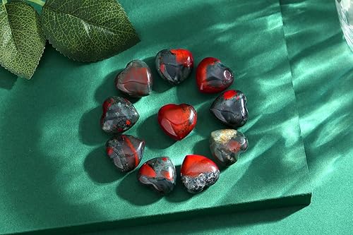 Miniatura 3 de 10 piezas de cristales de corazón gruesos de 0.8 x 0.8 pulgadas de grosor, amatista, cristal curativo natural, corazones pulidos, piedras talladas,