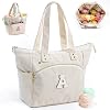 Initial Personalized Crochet Bag Tote - Corduroy Yarn Bag Storage - Yarn Holder for Crocheting - Crochet Organizer for Crochet Hooks, Crochet Accessories,Project Bag Knitting Bag Crochet Lover Gift