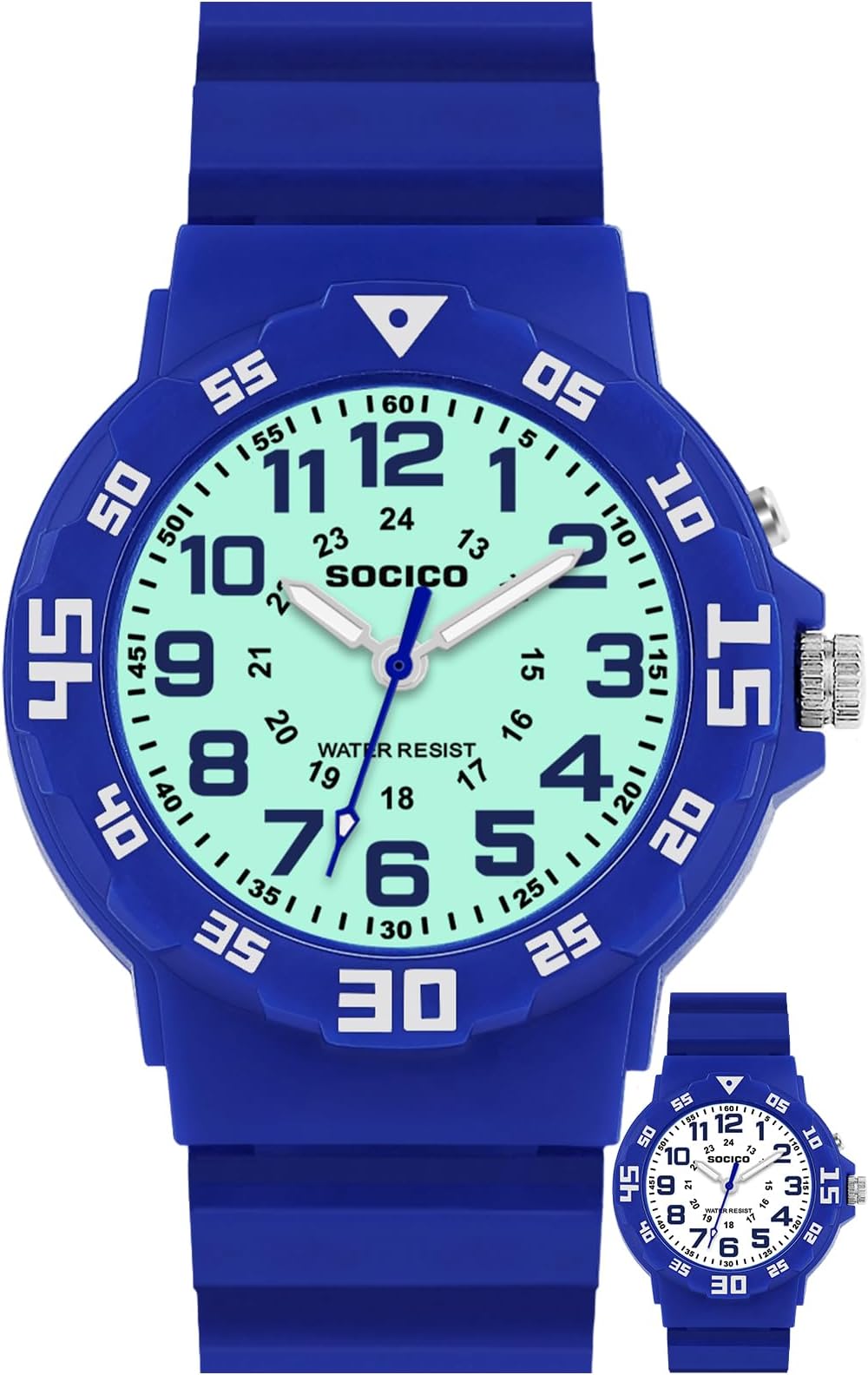 Kids Analog Watch with Light for Boys Girls Waterproof Time Teaching Watch with Soft Band Learning Time Wrist Watch Easy to Read for Children Great Gifts