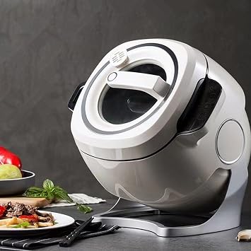 2000W Intelligent Automatic Cooking Machine, Intelligent Cooking Robot, 360  Automatic Rotation,Large Capacity, for Home Restaurant