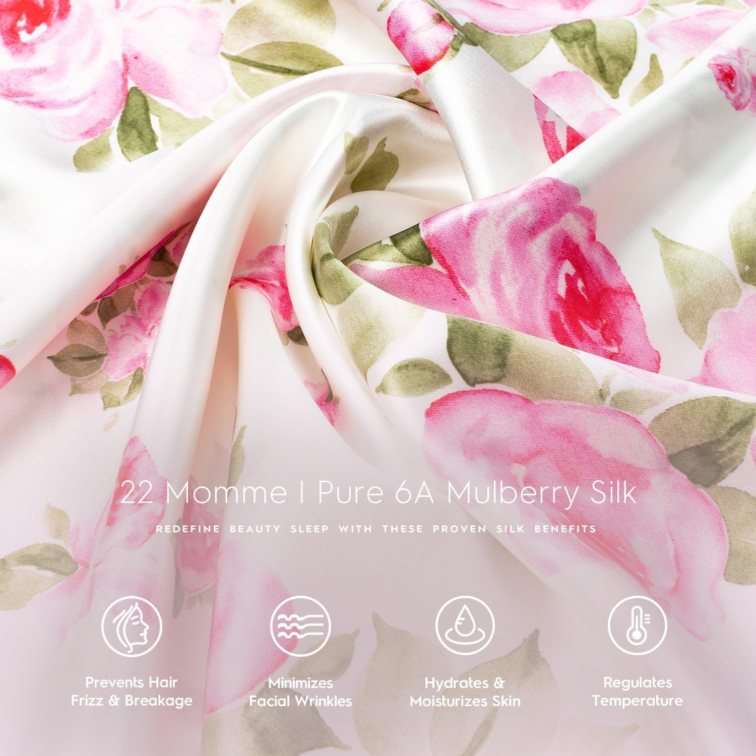 Tafts Silk Pillow Cases - 22mm 100% Pure Mulberry 6A Silk Pillowcase for Hair & Skin with Zipper Closure, Cooling, Natural, Organic, Double Sided Silk Pillow Case (Rose, Queen 20"x30", 2pc) - Image 5