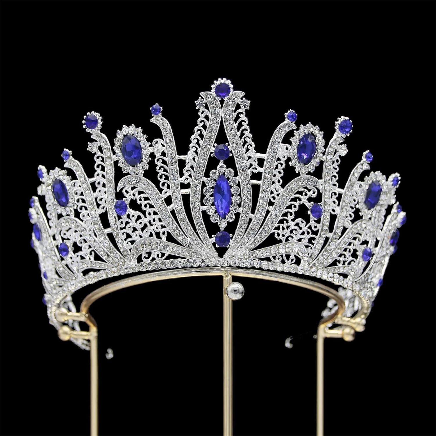 Crystal Tiara Crown For Women Royal Queen Rhinestone Headpiece Bridal Wedding Prom Pageant Accessories