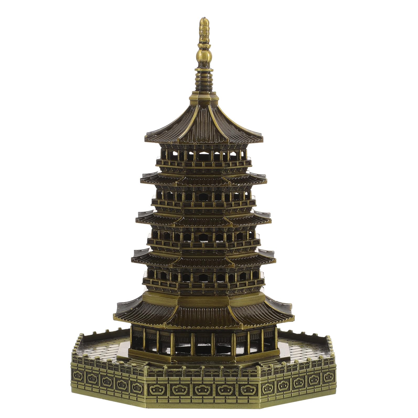 Pagode miniature en bronze Tofficu pour décoration de jardin