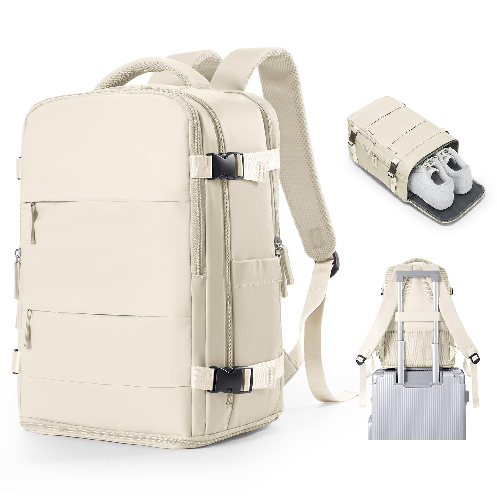 SZSYCN Zaino da Viaggio con Sottovuoto Ryanair 40x30x20 Wizzair Borse da Cabina per Ryanair 40x20x25 Bagaglio a Mano Sottovuoto con pompa,Zaino Casual per Laptop