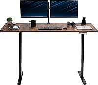 Vista 11 de VIVO DESK-KIT-E2B1B - Escritorio eléctrico de pie con motor doble, ajuste de altura de memoria, serie E2B, marco negro superior negro, DESK-KIT-E2B1B