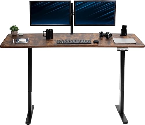 Miniatura 11 de VIVO DESK-KIT-E2B1B - Escritorio eléctrico de pie con motor doble, ajuste de altura de memoria, serie E2B, marco negro superior negro, DESK-KIT-E2B1B
