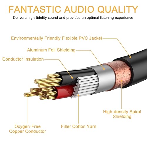 Vista 13 de Divisor XLR, XLR hembra a macho doble de 1 pie, divisor de micrófono equilibrado macho a 2 hembras, cable divisor en Y de 3 pines - 1 pie