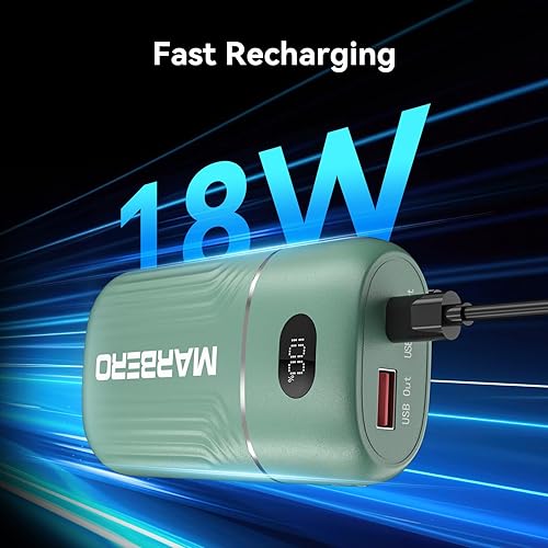 Miniatura 4 de MARBERO Banco de batería para teléfono celular de 10000 mAh, 18 W, entrada y salida USB C, carga de alta velocidad, cargador de teléfono portátil