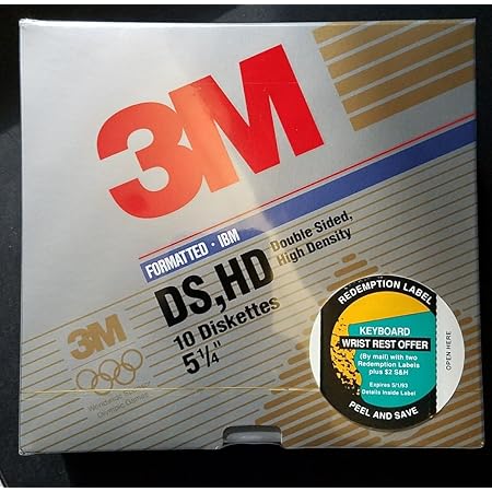 3M Imation Diskettes 5 1/4 10 per package Double Sided High Density