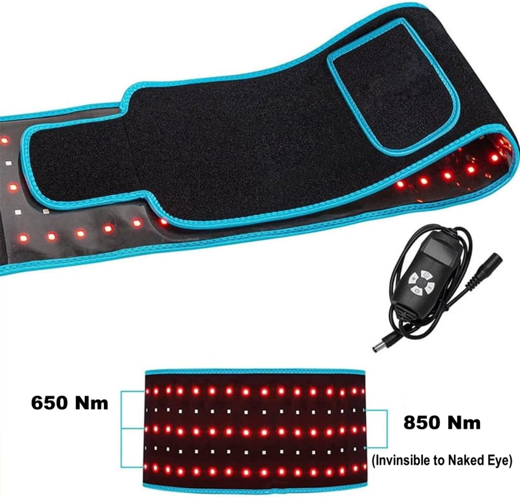 Ceinture Amincissante RéGlable Sans Fil Pour Perte De Poids, ThéRapie à La LumièRe Rouge Pour Homme Et Femme, Pour Le Ventre, Le Dos Et Les éPaules, Pour Vous Sentir Confiant