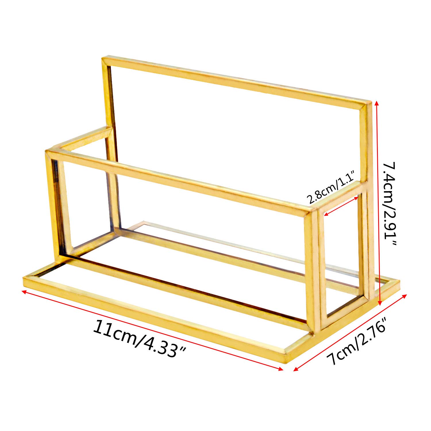 Amazon.com : VoiceFly Glass Gold Business Card Holder Desk, Vintage Name Card  Display Gold Metal Frame Business Card Stand Office Countertop Organizer,  Golden : Office Products