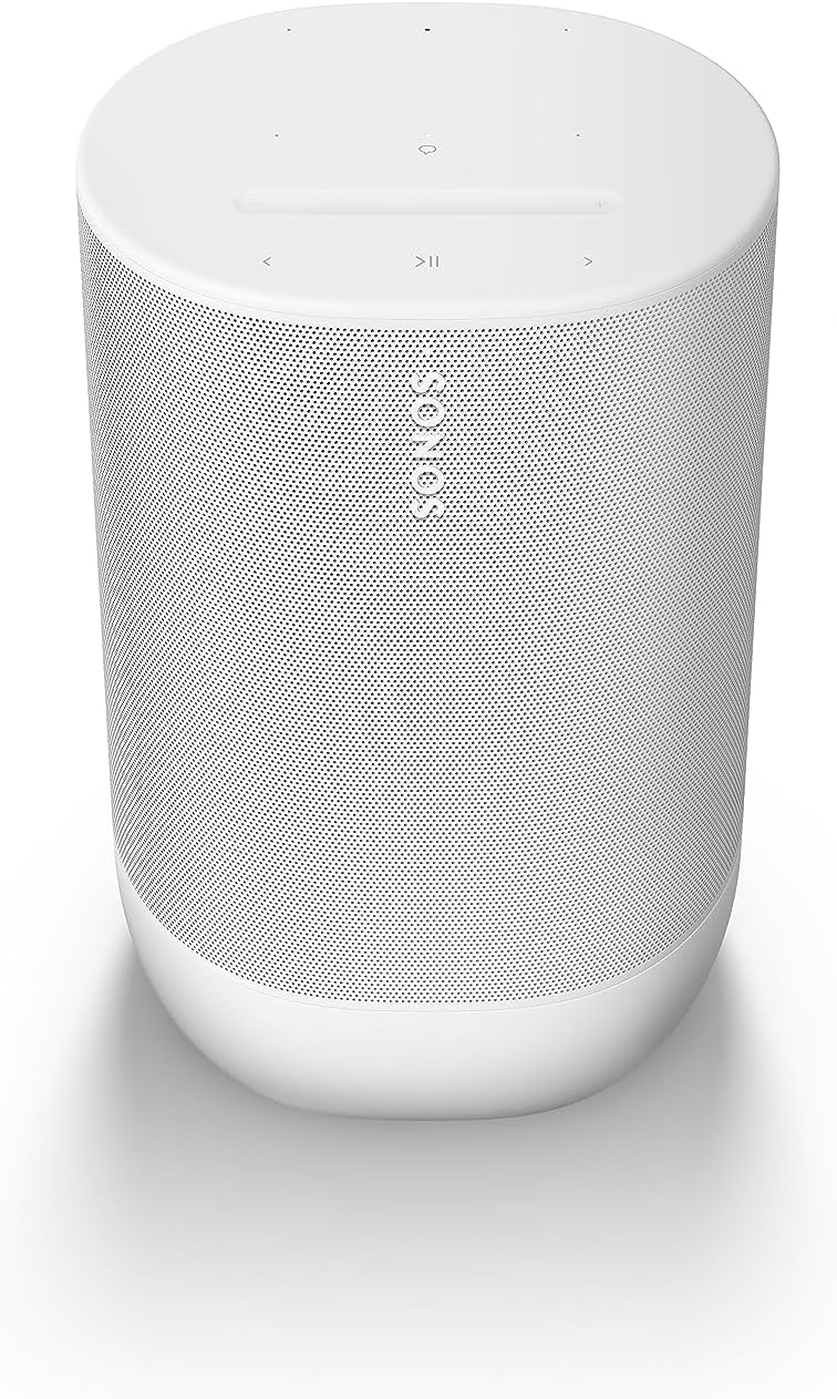 - Move 2 | Wireless Portable Speaker with WiFi, Bluetooth, Amazon Alexa, 24-Hour Battery Life, Wireless Charging Base - White