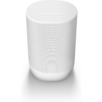 Sonos Move 2 Portable WLAN Speaker with WiFi, Bluetooth, Compatible with Amazon Alexa, at least 24 Hours Battery Life and Wir