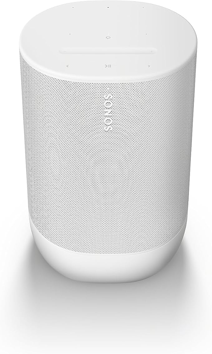 Sonos Move 2 | Altavoz inalámbrico portátil con Wi-Fi, Bluetooth, Compatible con Amazon Alexa, 24 Horas de reproducción y Base de Carga inalámbrica - Blanco oferta Amazon