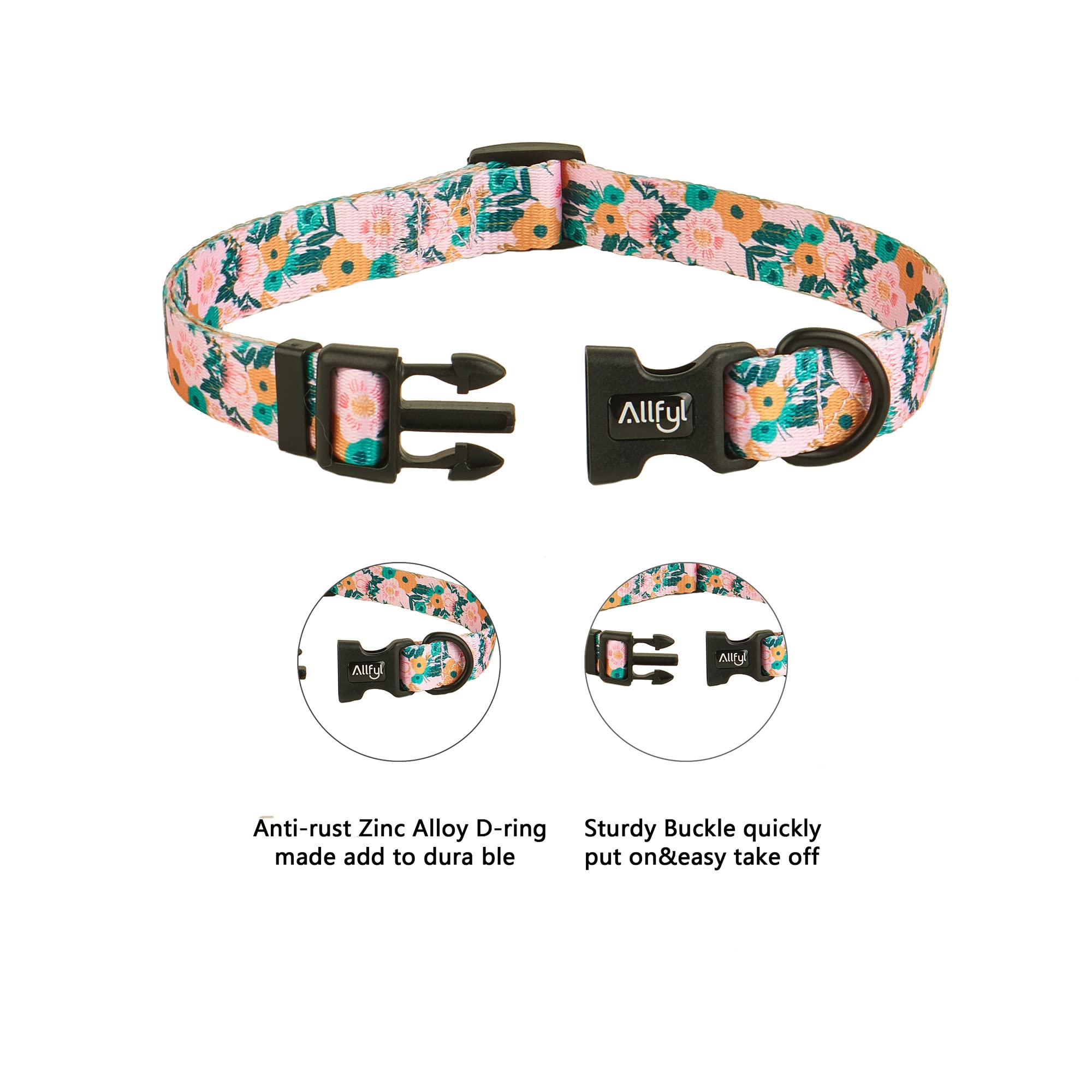 Frühlings-Hundehalsband Mit Blumen-Schleife – 2 Stück, Verstellbar, Für Kleine/mittelgroße Hündinnen