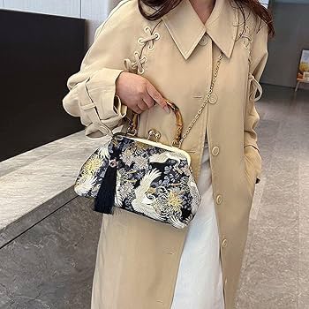 Amazon.co.jp: ショルダー 斜めがけ がま口 ハンドバッグ