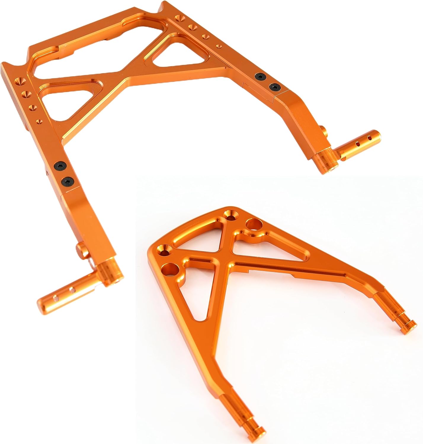 CNC Aluminum U Front & Center Bumper Support Brace Mount for 1/5 RC Car HPI Baja 5B 5T SS 5SC Upgrade Part (Orange)