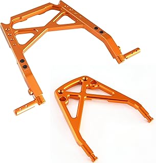 CNC Aluminum U Front & Center Bumper Support Brace Mount for 1/5 RC Car HPI Baja 5B 5T SS 5SC Upgrade Part (Orange)