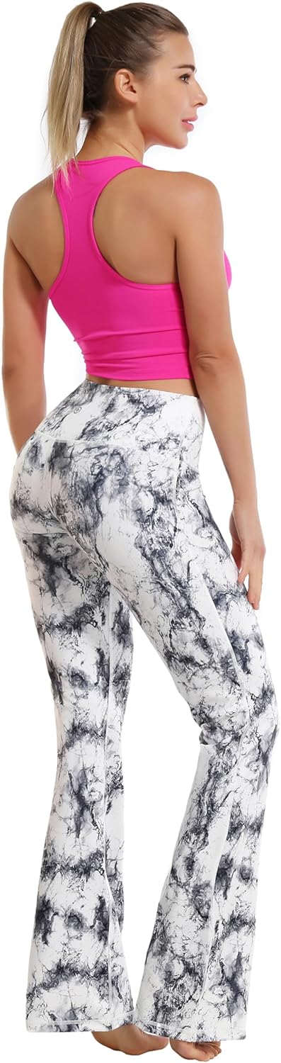 BUBBLELIME 29"/31"/33"/35"/37" High Waist Yoga Pants Tummy Control for Womens Bootcut Workout Flared Basic/Out Pockets - Image 3