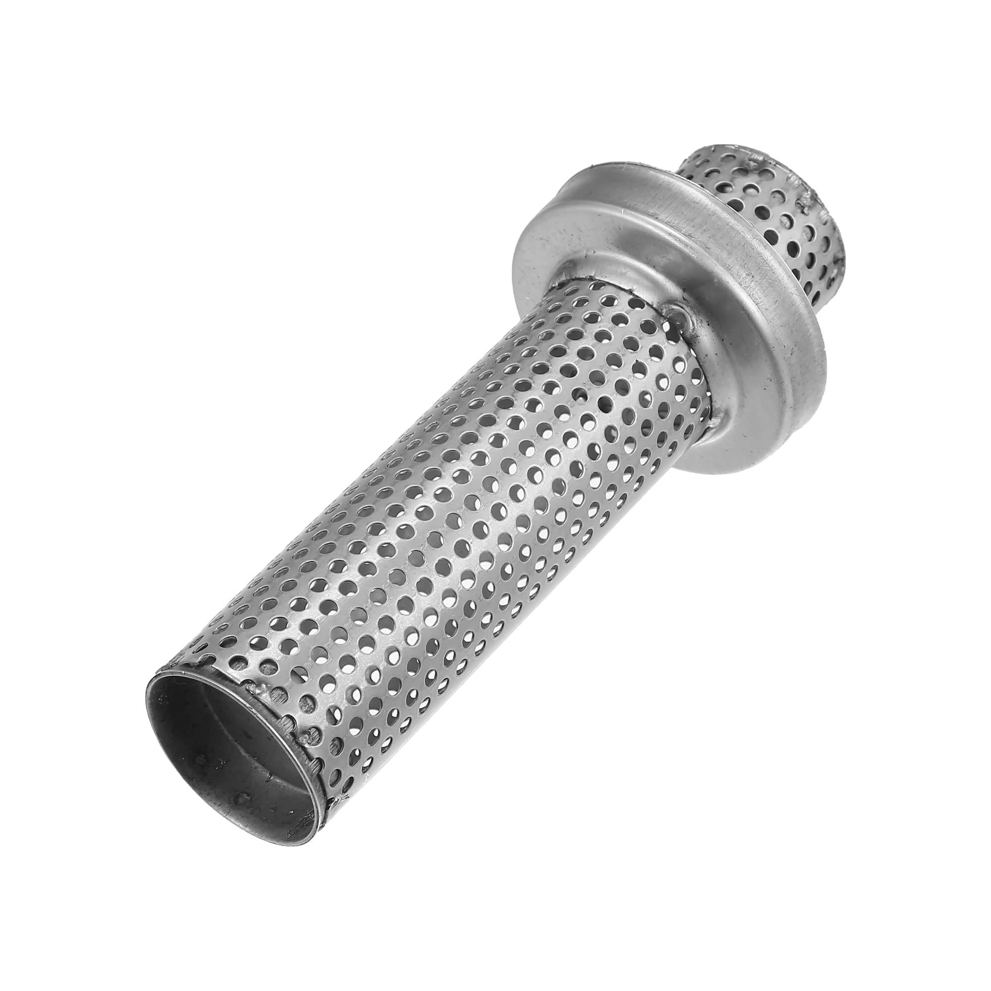 X AUTOHAUX Silenciador De Escape para Motocicleta Plateado 150X60.5Mm | Plateado, Acero Inoxidable, 150X60.5Mm, 37Mm De Diámetro Exterior, Extraíble, Fácil Colocación, Disminuye El Sonido
