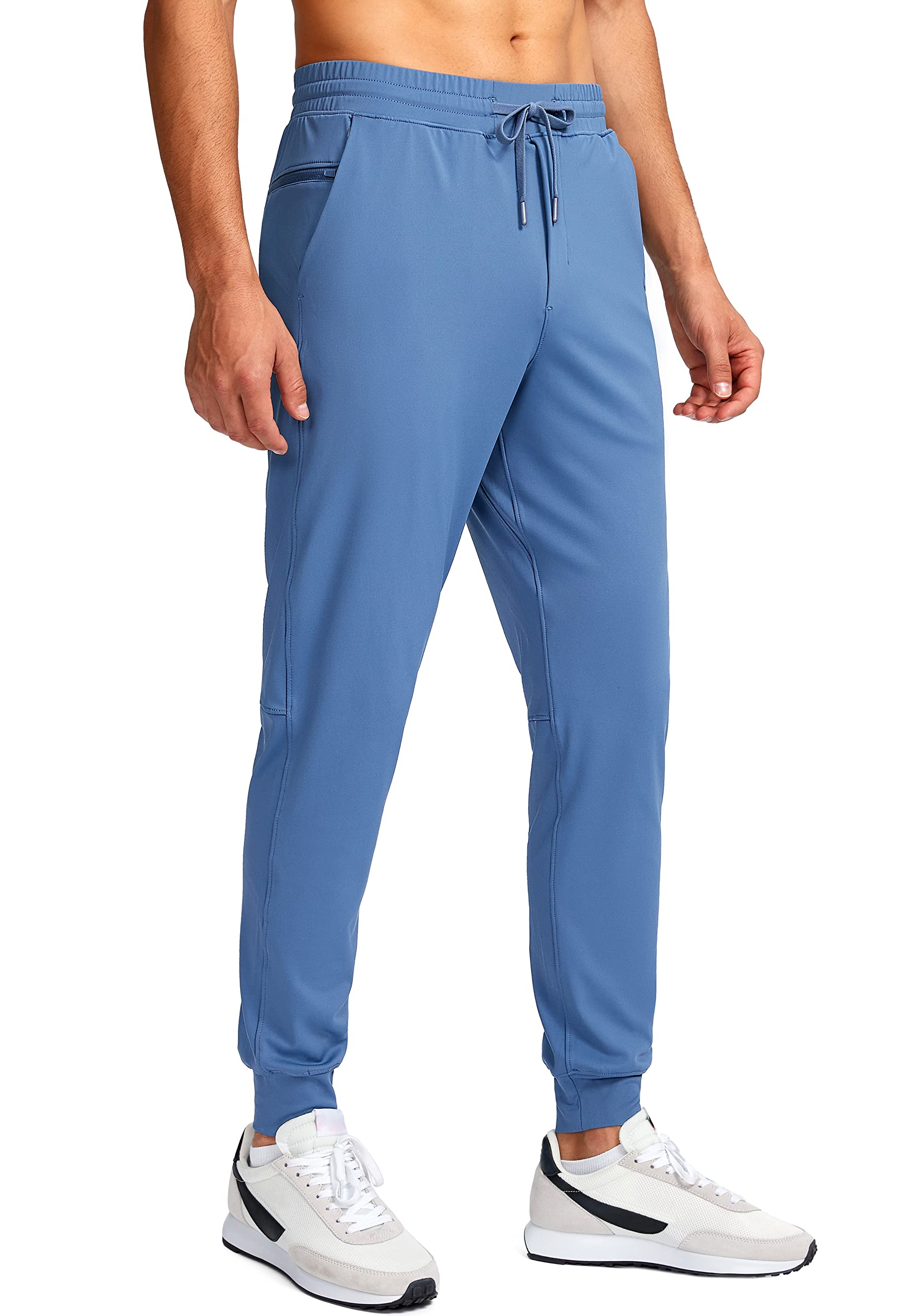 Pinkbomb Men's Joggers with Zipper Pockets Running Athletic Workout Pants Tapered Sweatpants for Men Golf Track