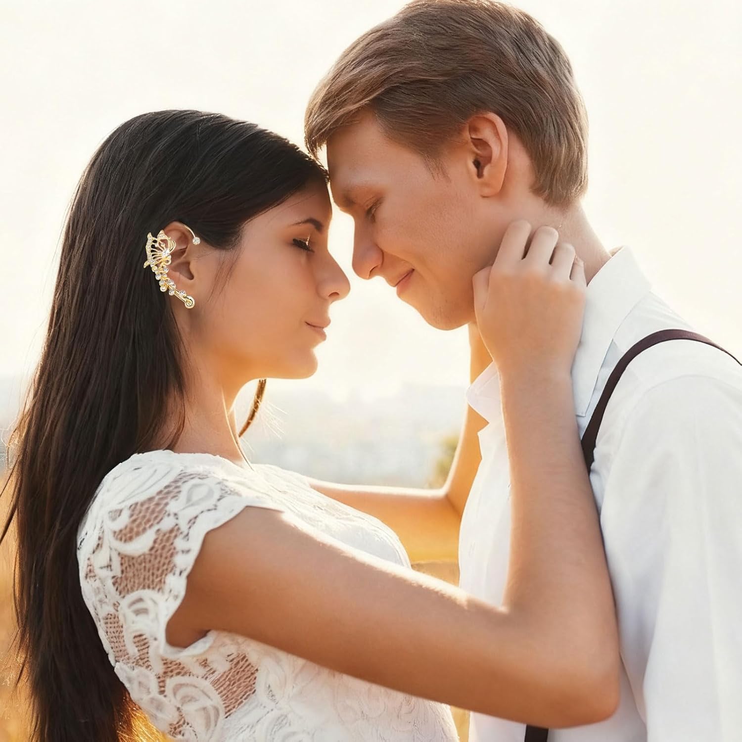 2 Pcs Butterfly Ear Cuffs Earrings for Women Butterfly Ear Wrap No Piercing Ears Clip Jewelry for Cosplay Costume - Image 7