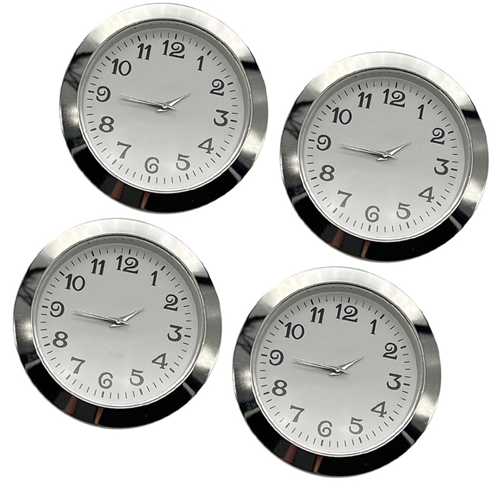 FackLOxc Of 4 55mm Quartzs Clock Face Insert Inlaid with Arabic and Roman Numerals for Home and Repair Decors Roman Numerals Insert