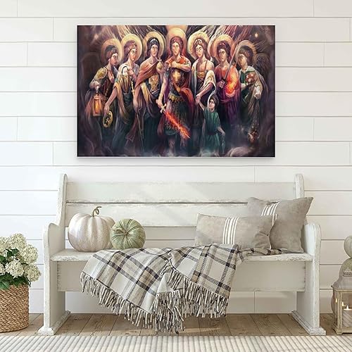 Miniatura 3 de Los siete Arcángeles de Dios, Arte Religioso y Cristiano Para Pared, Cuadros Modernos, Arte De Pare Póster Pintura Decorativa Lienzo Póster de Pared